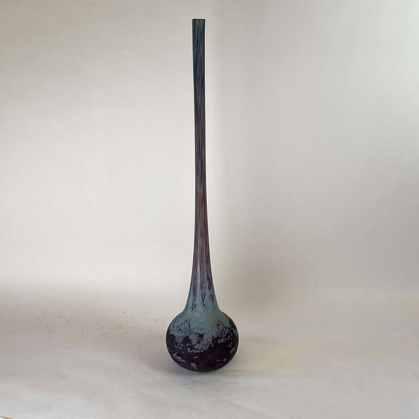 Art Deco Monumental Egyptian Purple Art Glass Soliflore Vase By Daum Nancy photo furniture