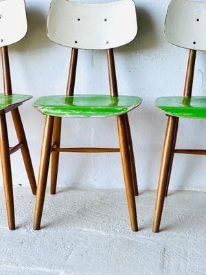 Eetkamerstoelen Van Ton, Ca. Jaren 1960, Set Van 4 photo vintage