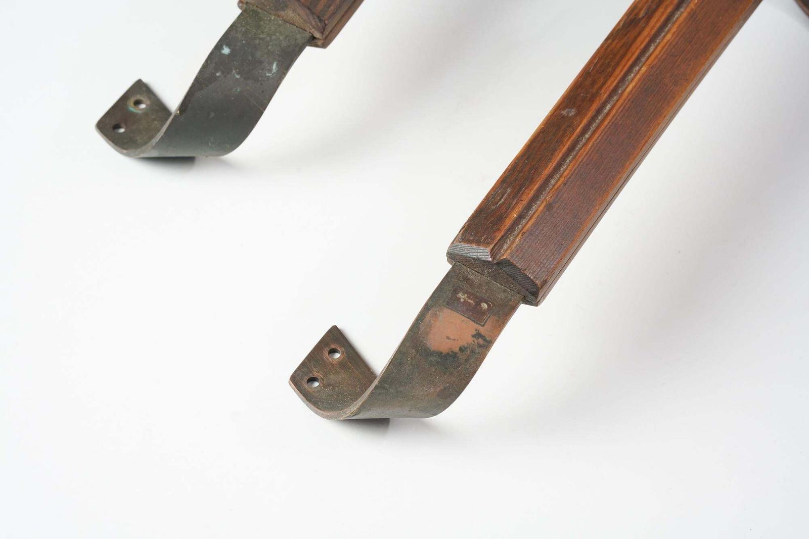 Finnish Copper And Pine Door Handles, 1930s photo Home Fixtures