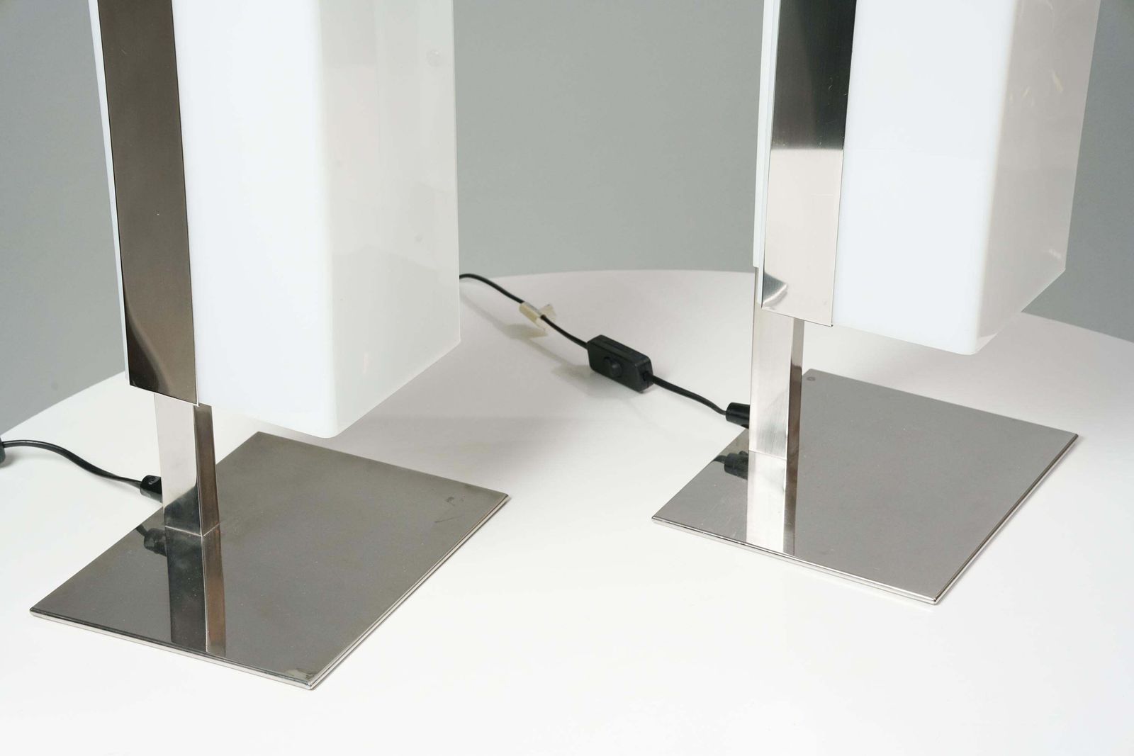 Pair Of Table Lamps, Lars Gunnar Nordström, Metallimestarit, 1970s photo for sale