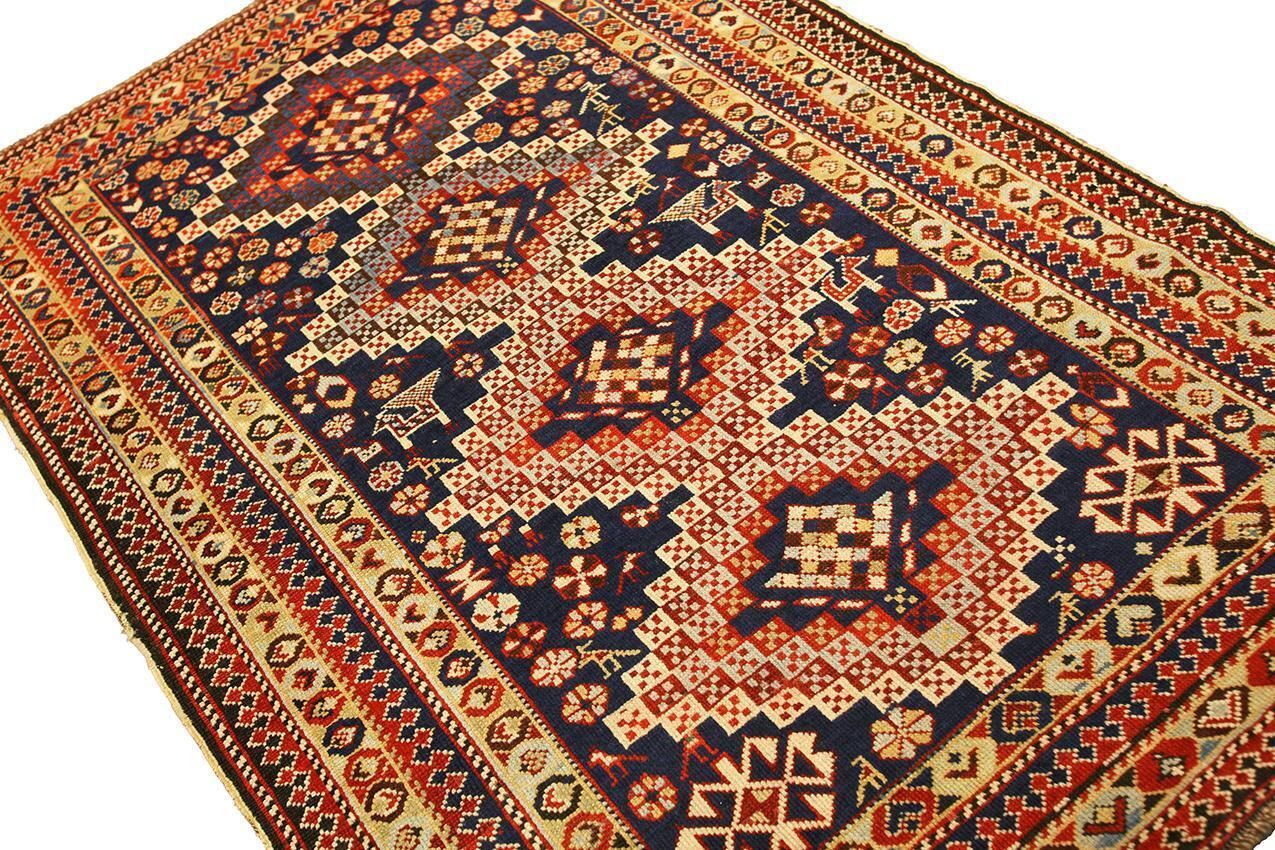 Shirvan Rug Antique Caucasian With Geometric Design, 1880 1900 photo Textiles