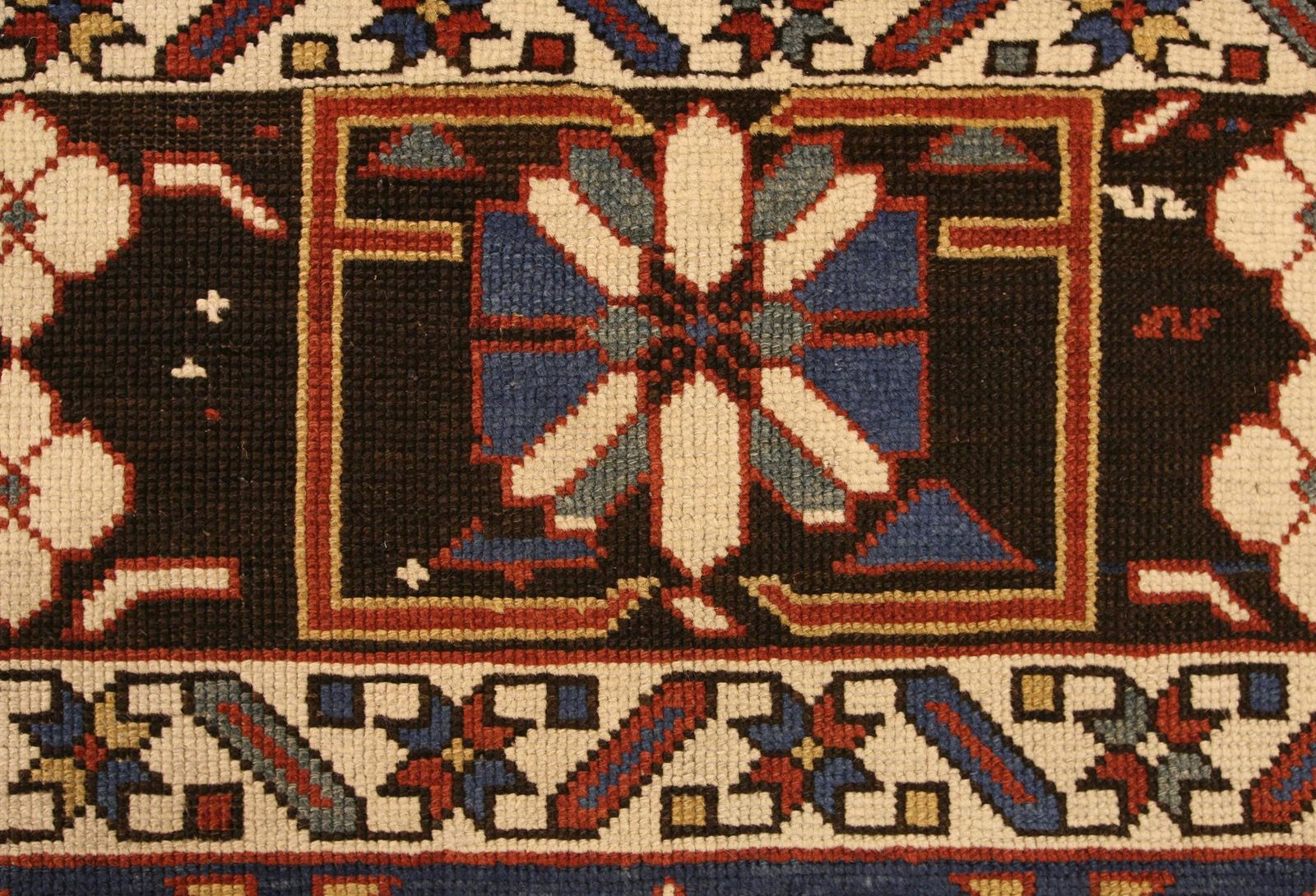 Antique Caucasian Large Scale Lattice Design Shirvan Wool Rug, 1880 1900 photo vinterior