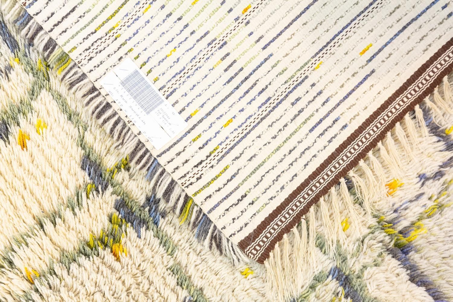 Rya Rug Swedish Minimalist Design, 1950 1970 photo vintage