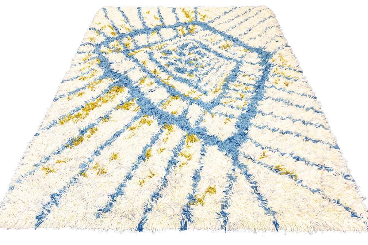 Rya Rug Shaggy Abstract Design photo furniture
