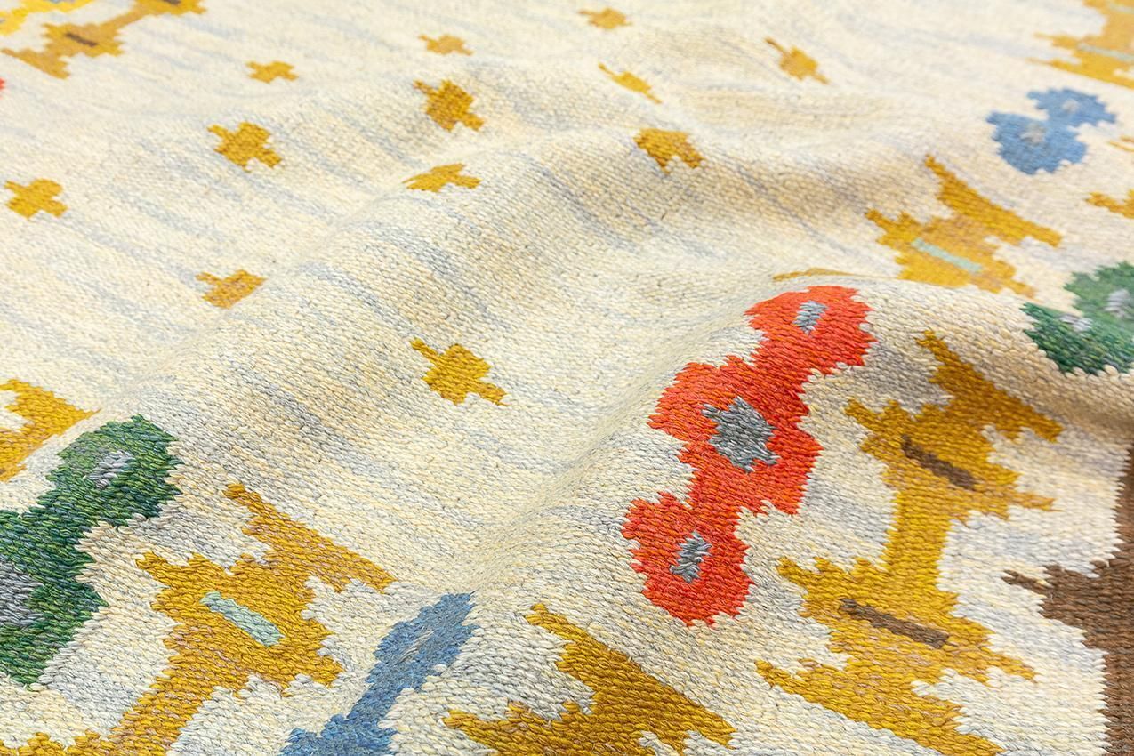 photo furniture Swedish Rug Flatweave Rollakan Cross Motif, 1950 1970