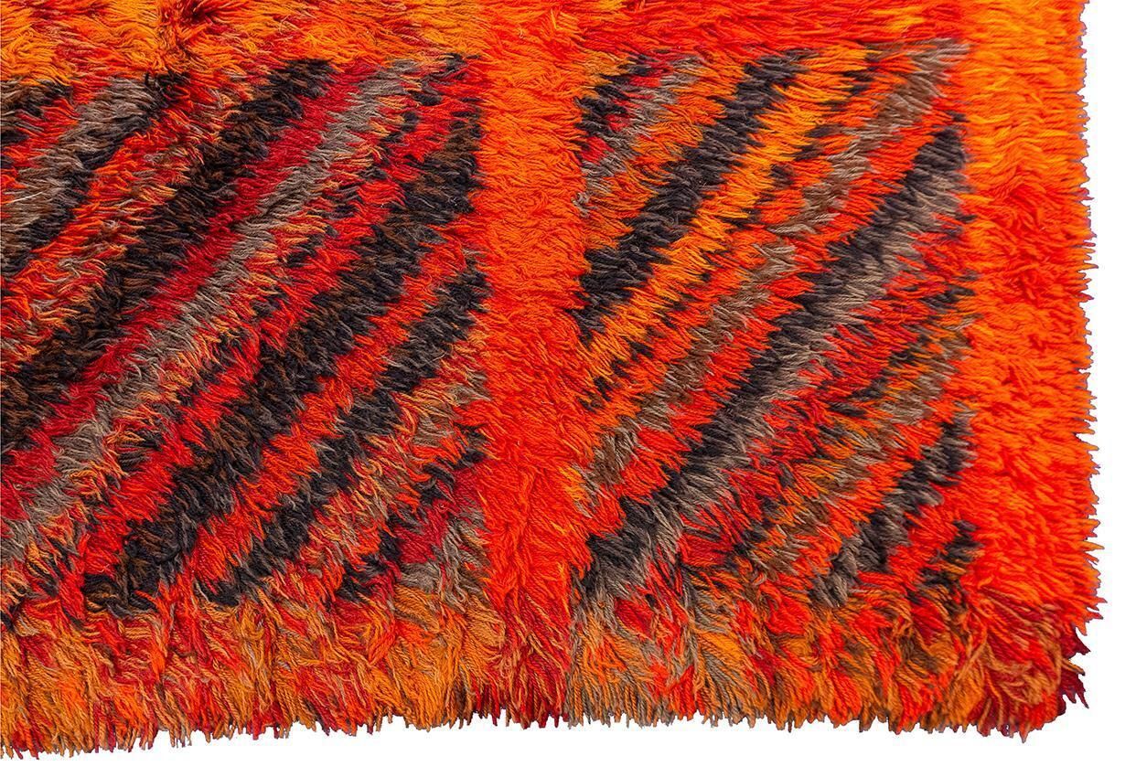 Rya Rug Swedish Red Color photo 1656.0