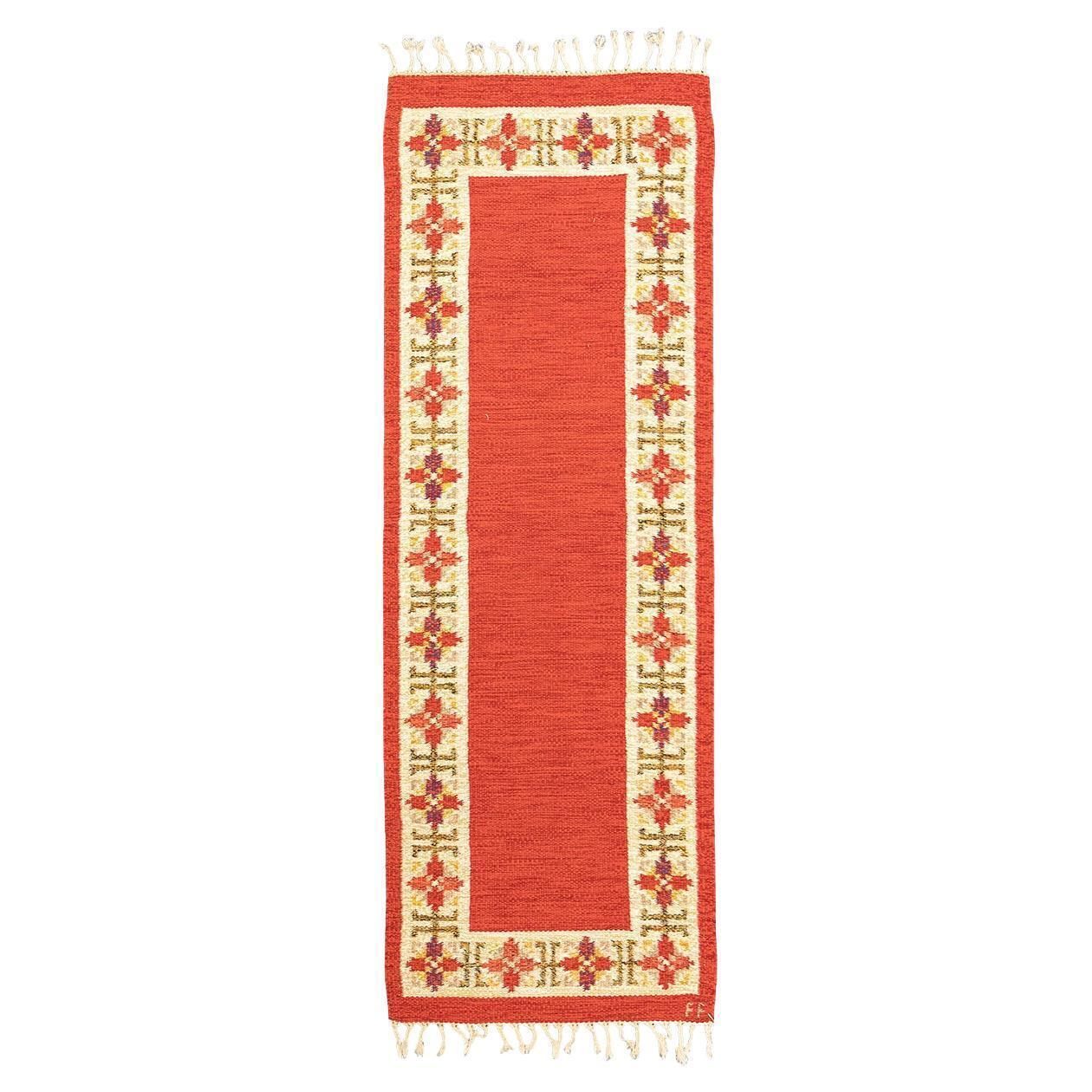 Scandinavian Runner Swedish Rollakan Abstract Design