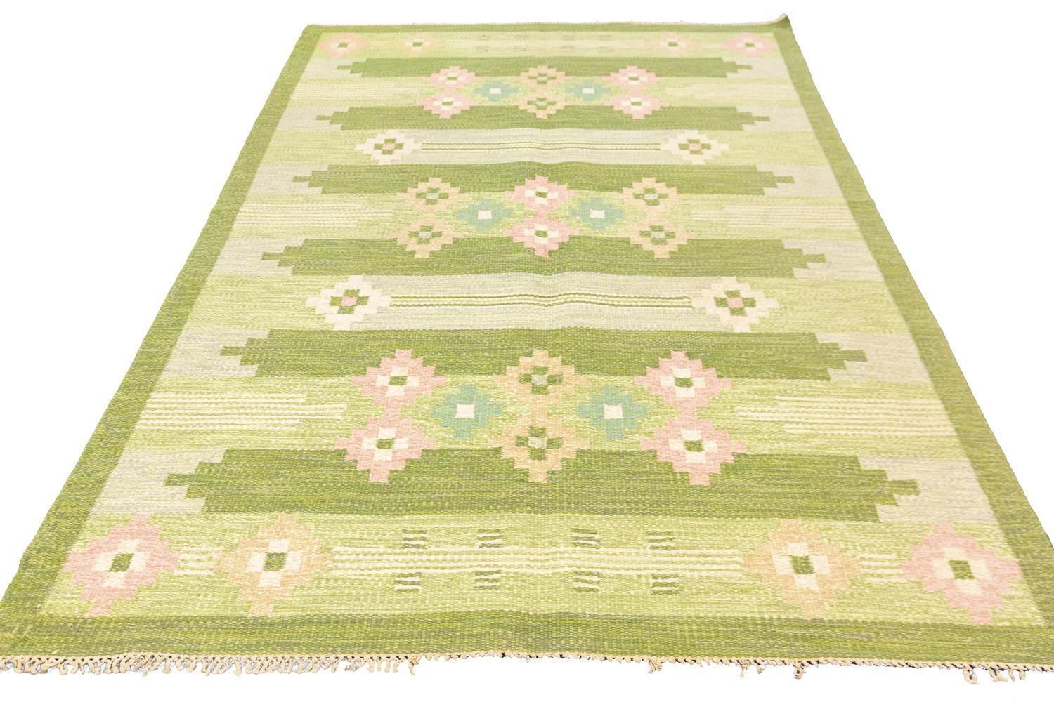 Scandinavian Rollakan Rug Flat Weave By Ingegerd Silow photo furniture