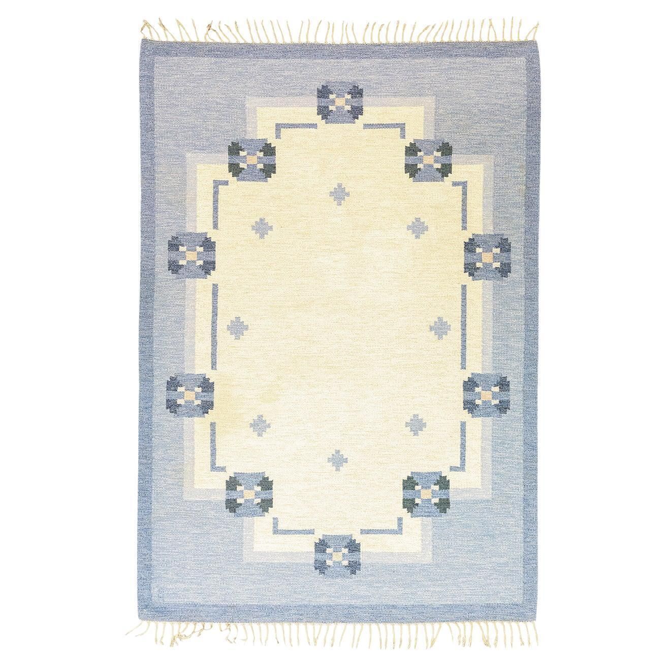 Scandinavian Rug Rollakan Light Blue