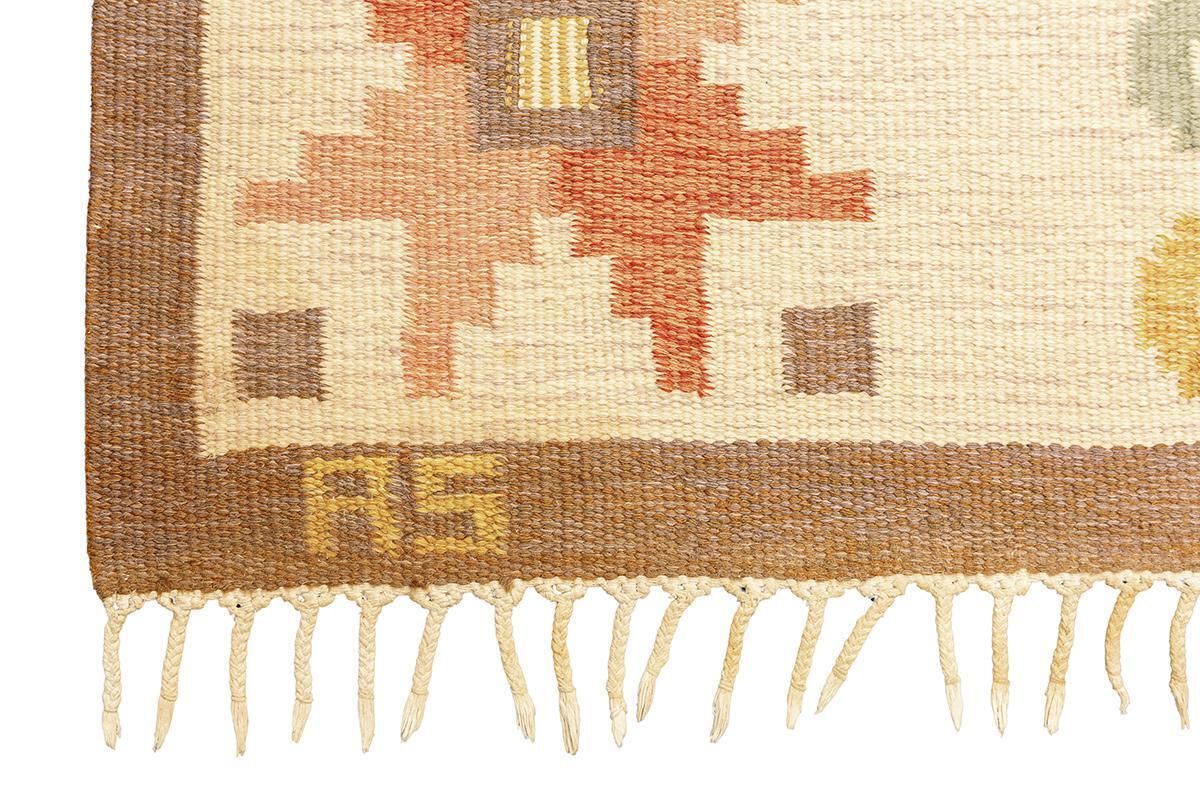 Scandinavian Rug Rollakan Signed As photo Textiles