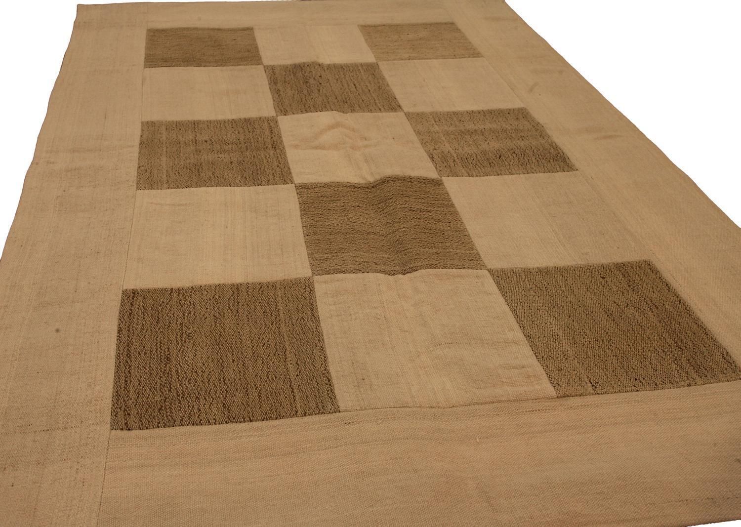 Brown Color Turkish Patchwork Carpet, 1950 1970 photo for sale