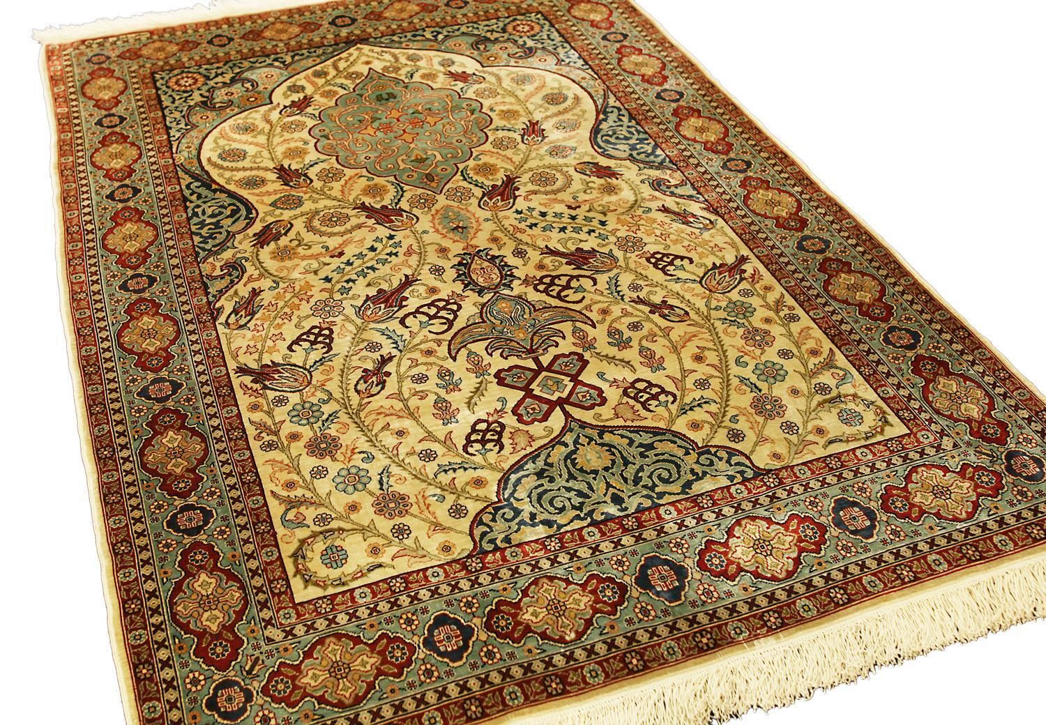 Turkish Hereke Silk Signed Extra Fine Rug, Xxi Century photo 3312.0