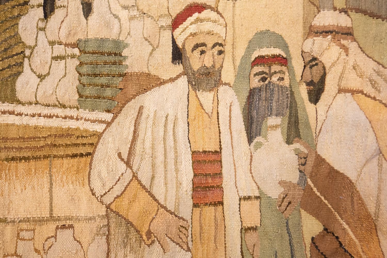 photo furniture Vintage Kilim Oriental Market 'Baazar' Design, Ca. 1920