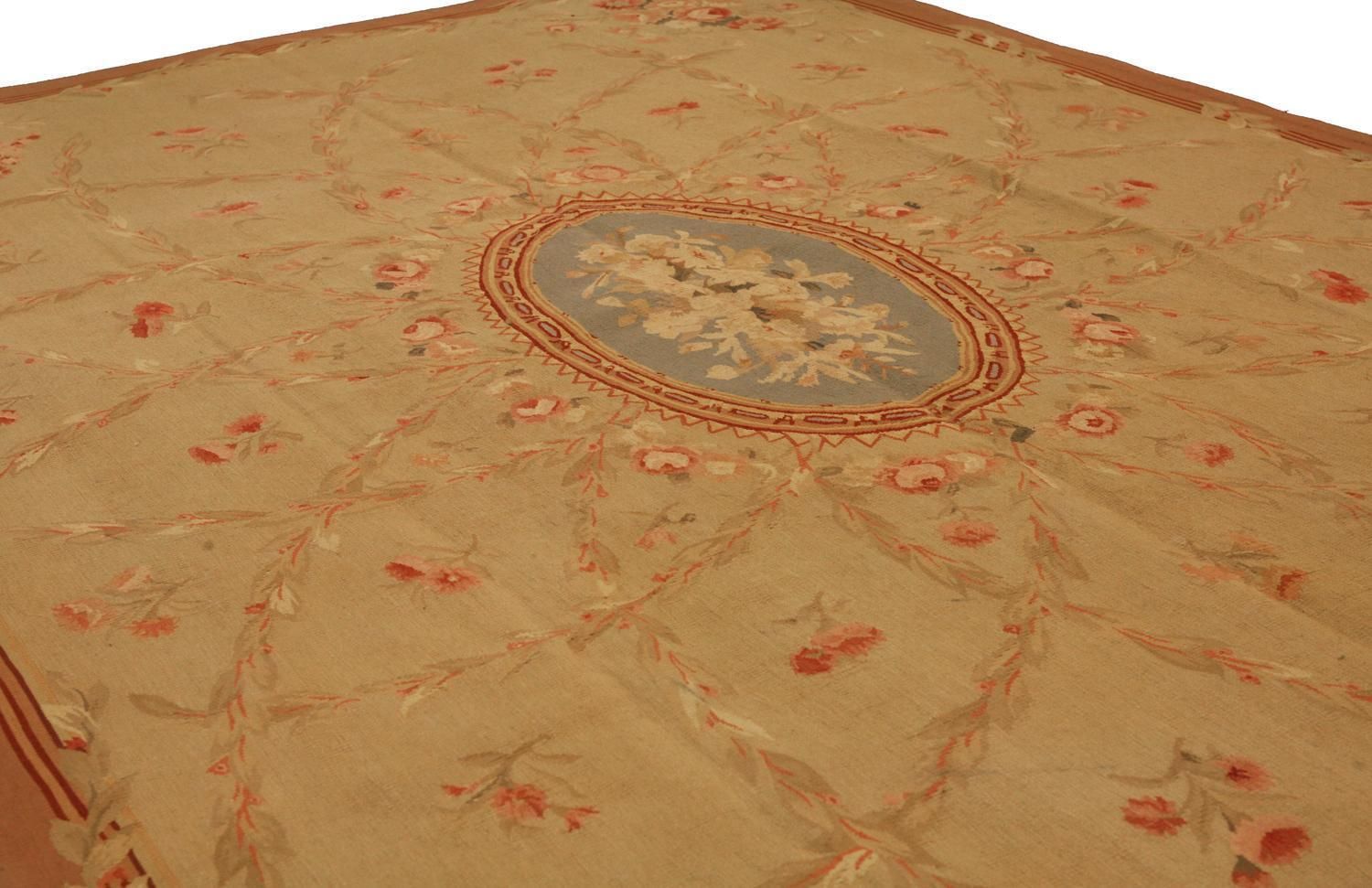 Aubusson Rug Flat Weave Chinese Inspired By French Style photo furniture