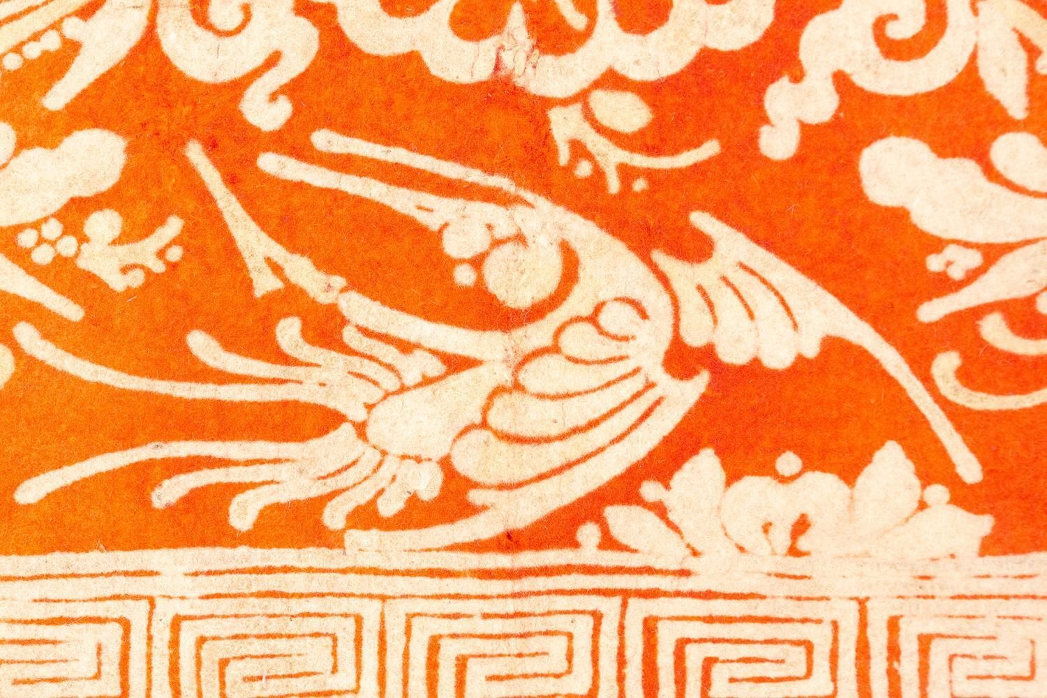 Extremely Rare Tibetan Antique Felt Rug, 18th Century photo Textiles