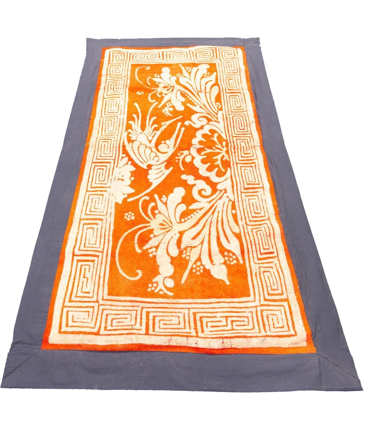 Extremely Rare Tibetan Antique Felt Rug, 18th Century photo vinterior