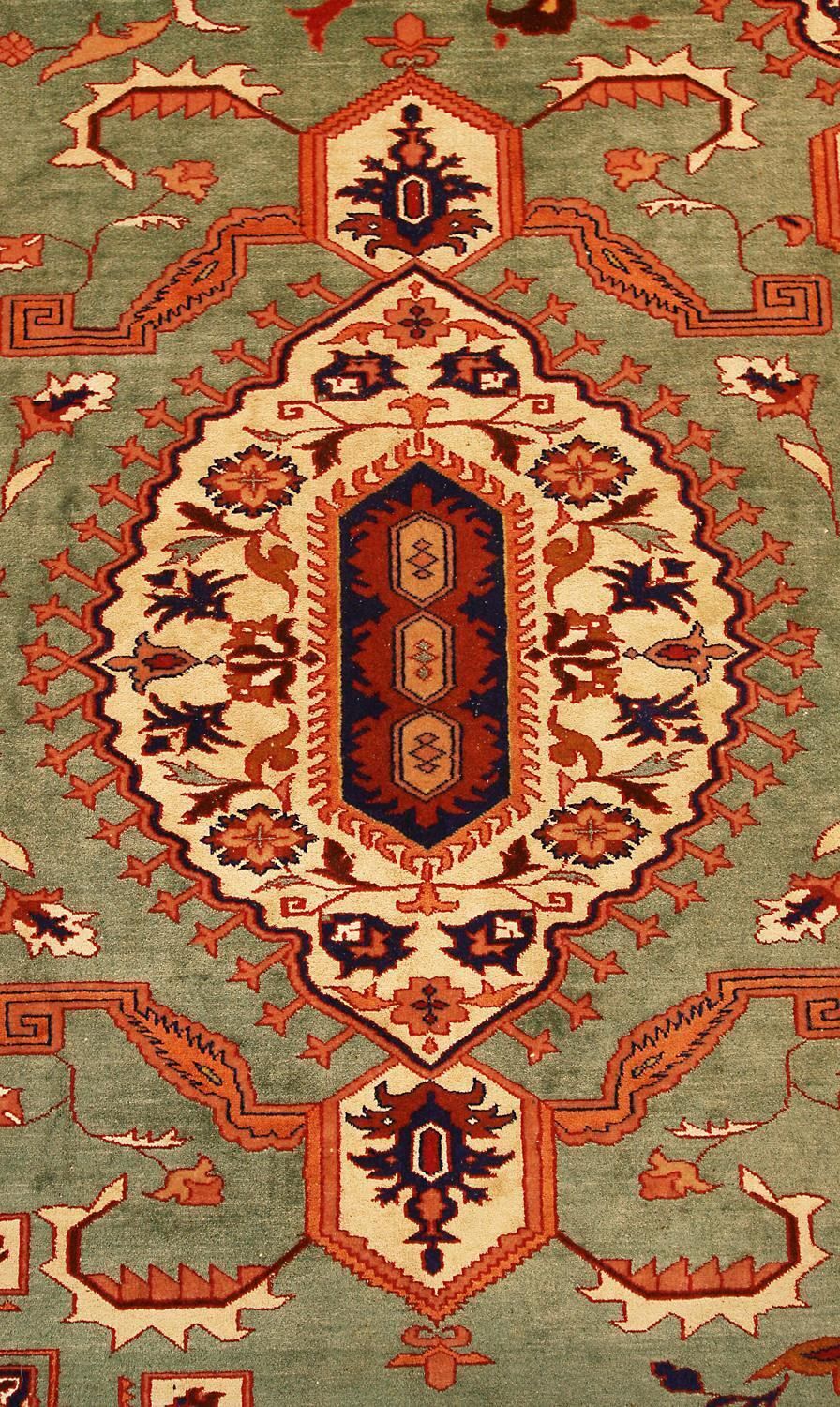 Afghan Latif Elegant Silk Light Green Field Carpet, Xxi Century photo furniture