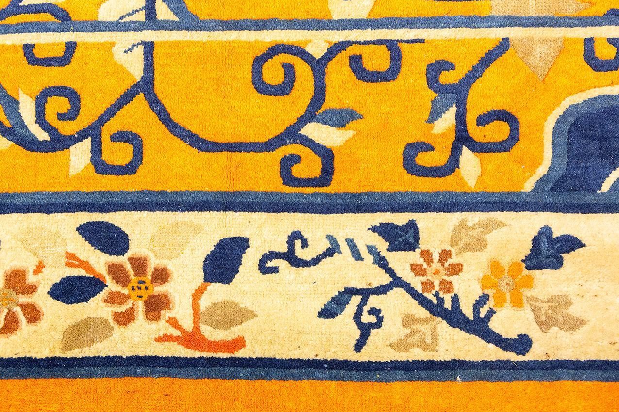 photo for sale Chinese Peking Rug Imperial Gold Color