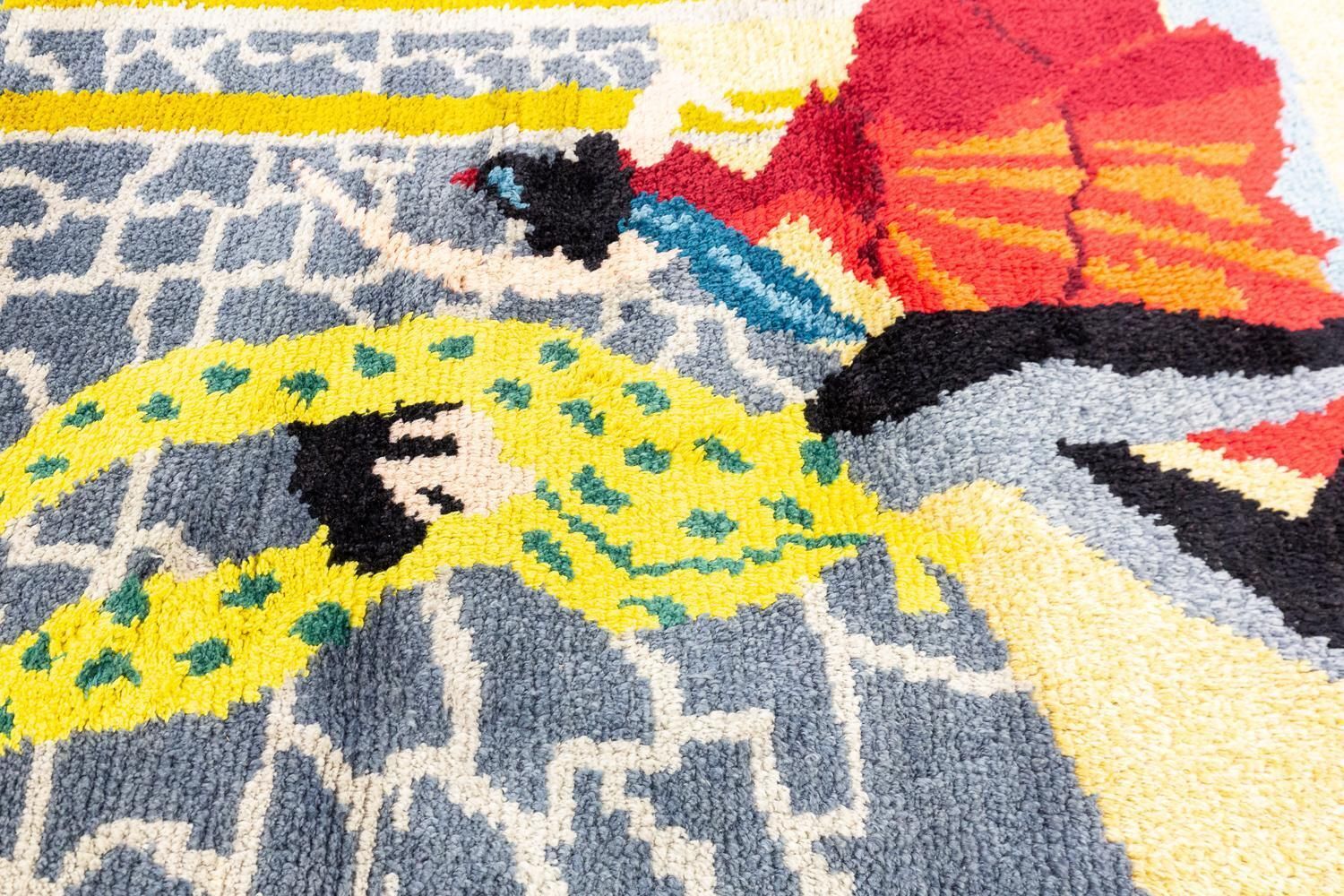 Vintage Spanish Signed Flamenco Dance Design Rug, 1950 1970 photo Textiles