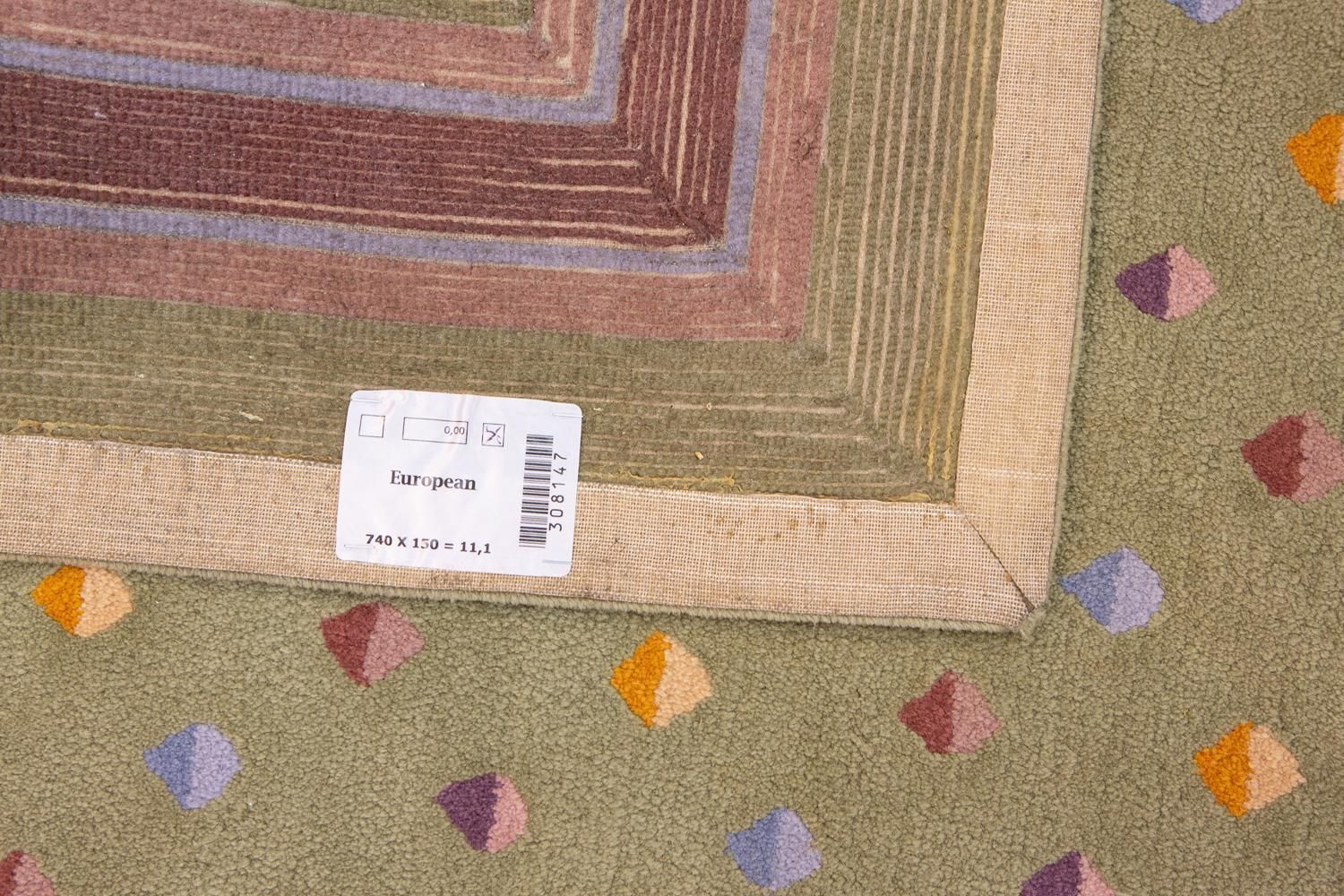 photo furniture Hallway Runner Rug Modern European Hand Tufted, Late 20th Century