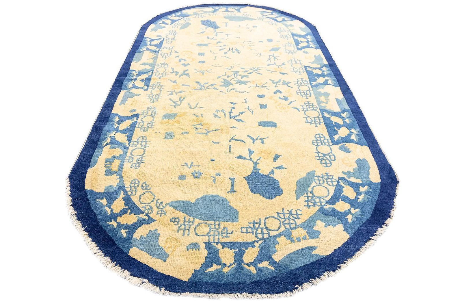 Chinese Rug Peking Oval photo Textiles