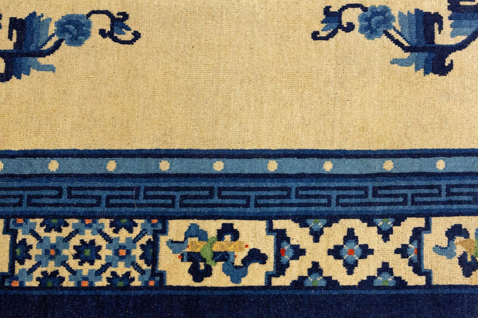 Chinese Rug Peking Ivory Background photo vintage
