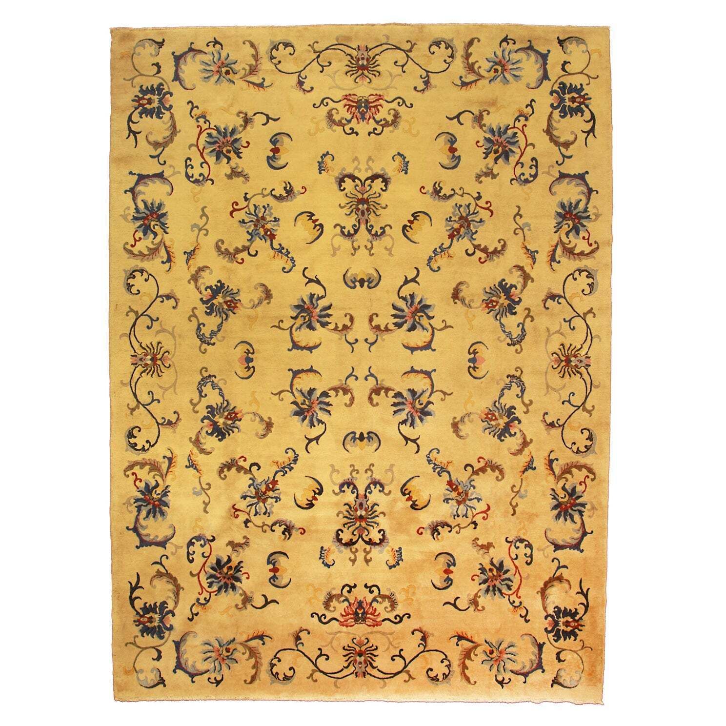 Antique Peking Chinese All Over Design Antique Wool Carpet, Ca. 1920