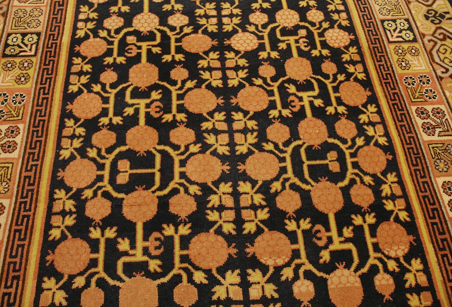 Antique Kalleh Khotan Wool Carpet East Turkistan, Ca. 1920 photo Textiles