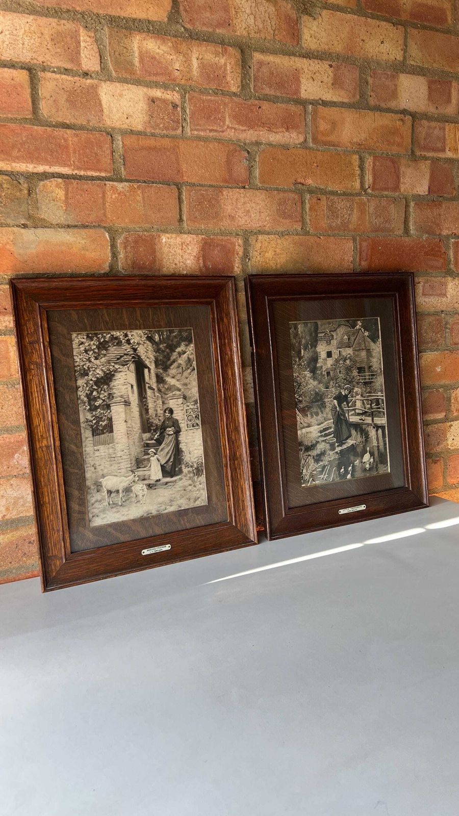 Set Of Two Late 1800s Prints   Making Friends By L. C. Nightingale & Little Trespassers By Lucien Davis