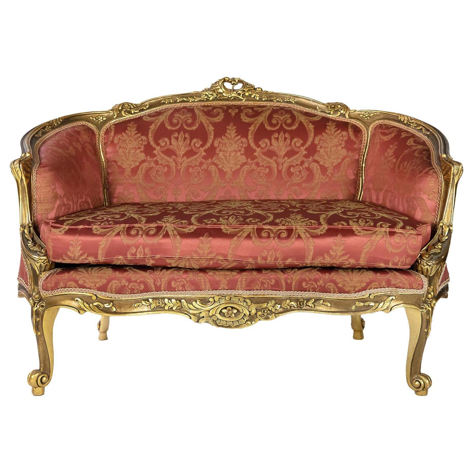French Giltwood Loveseat Sofa