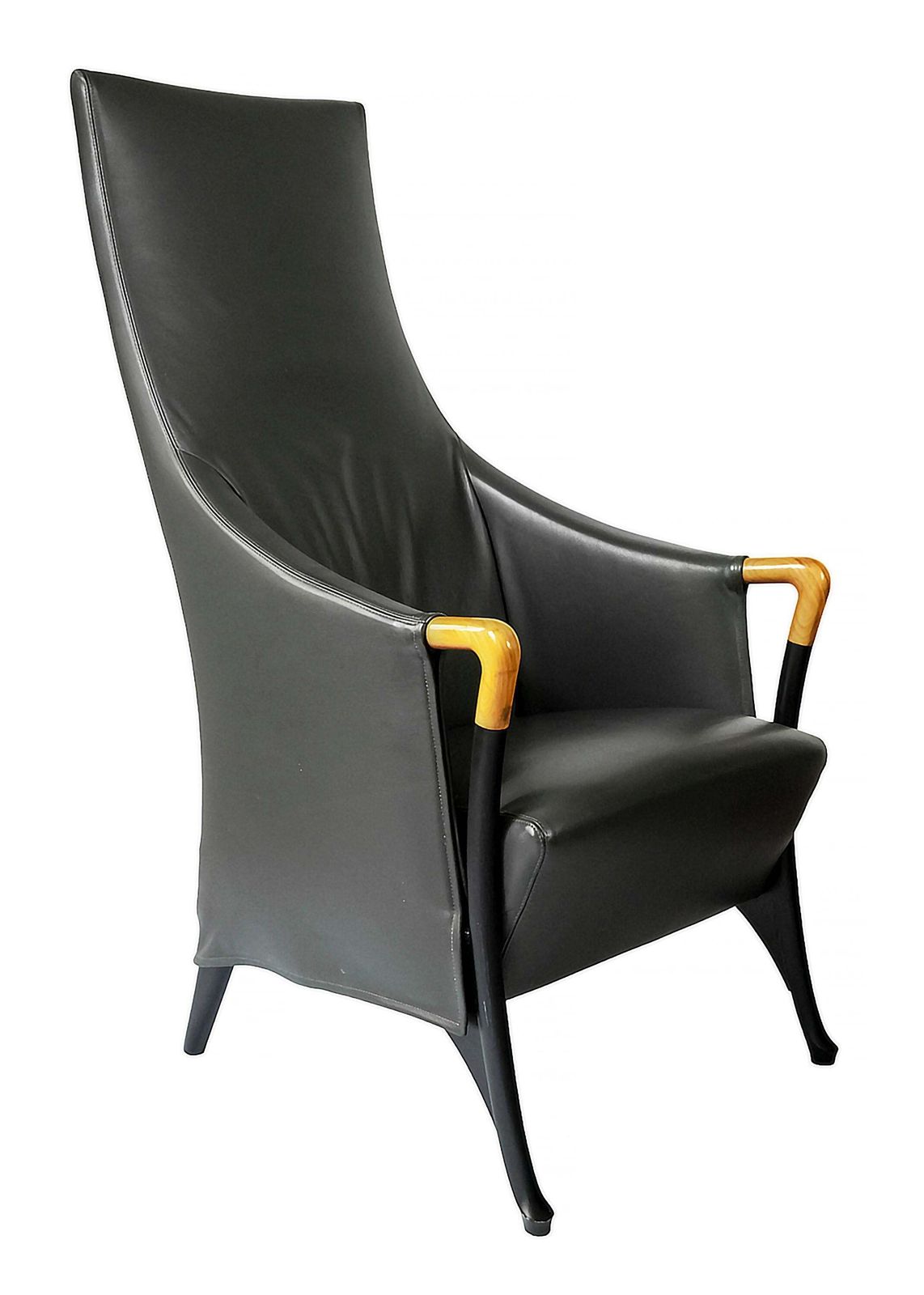 Midcentury Giorgetti Progetti Leather Armchair By Umberto Asnago photo furniture