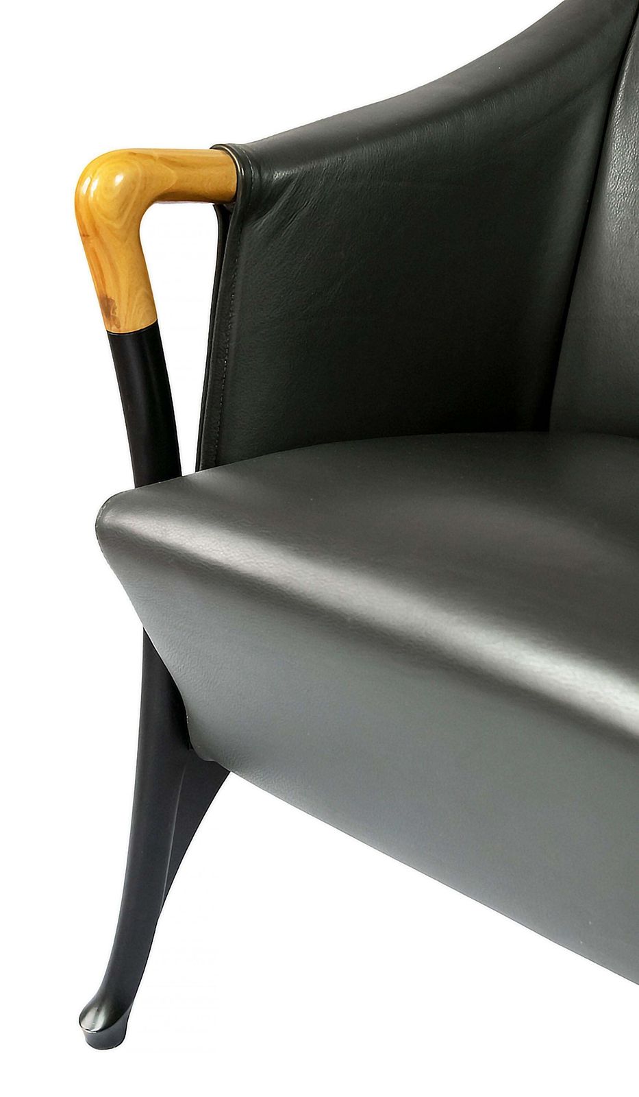 Midcentury Giorgetti Progetti Leather Armchair By Umberto Asnago photo 3658.0