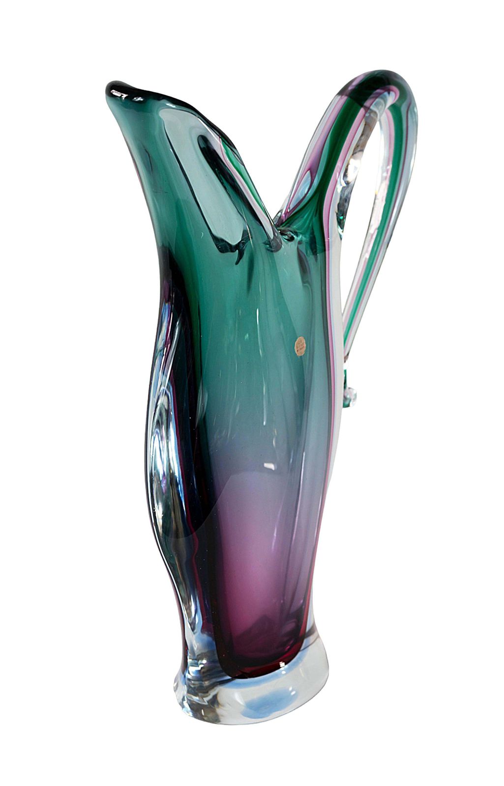 Mid Century Italian Handmade Sommerso Murano Glass Vase/Jug photo furniture