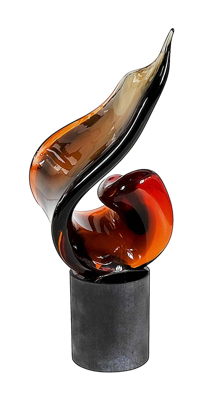 Italian Handmade Murano Glass Abstract Design Sculpture Signed Romano Dona photo 1529.0
