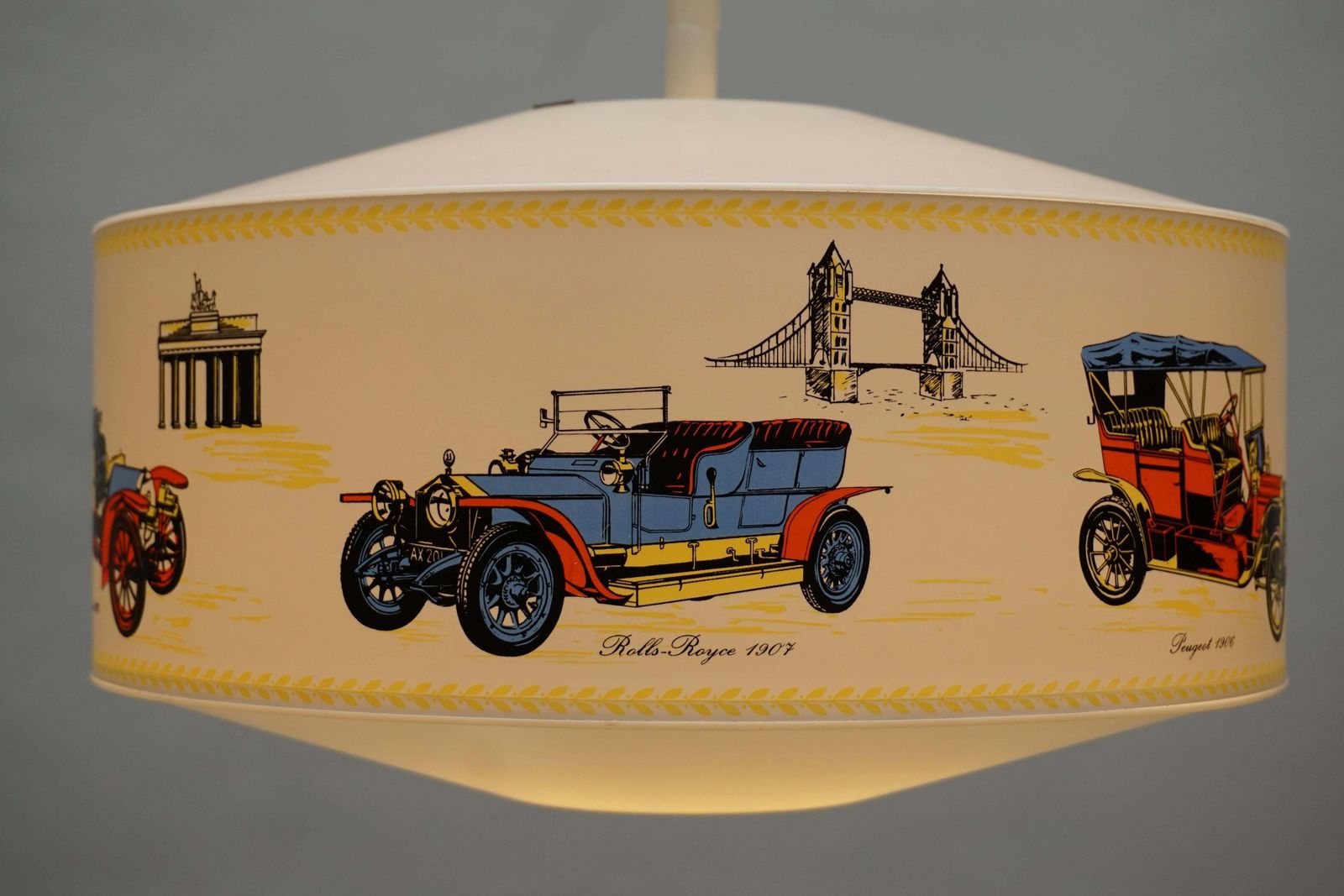 Pendant Light Decorated With Oldtimers photo buy