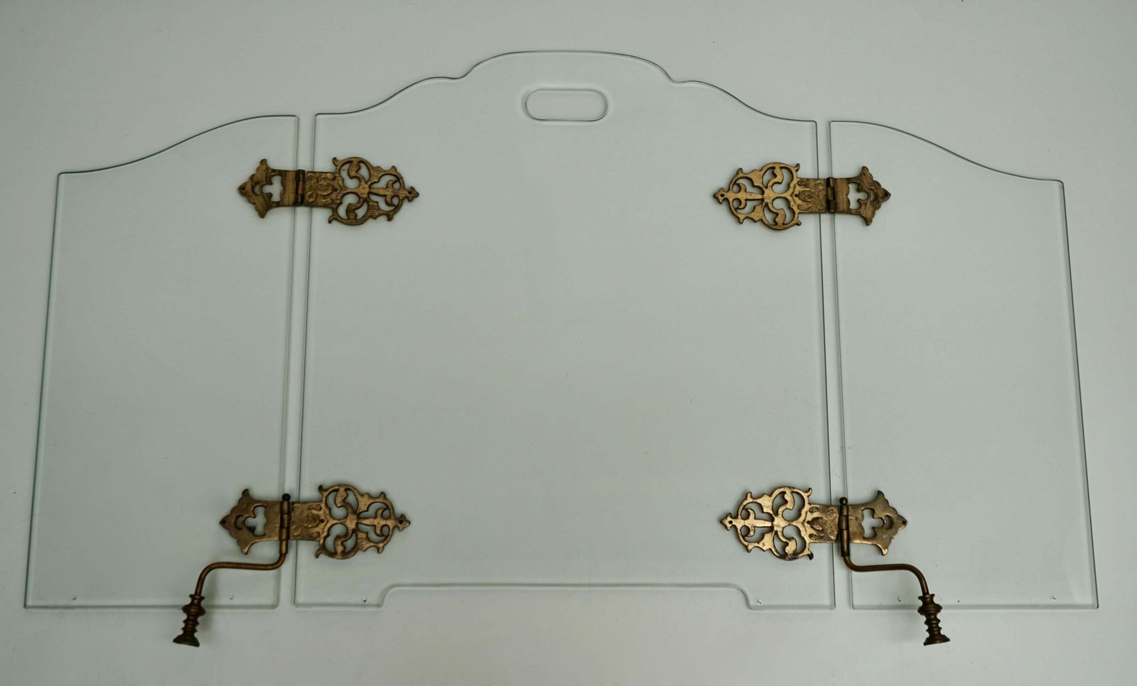 Glass And Brass Fireplace Screen photo buy