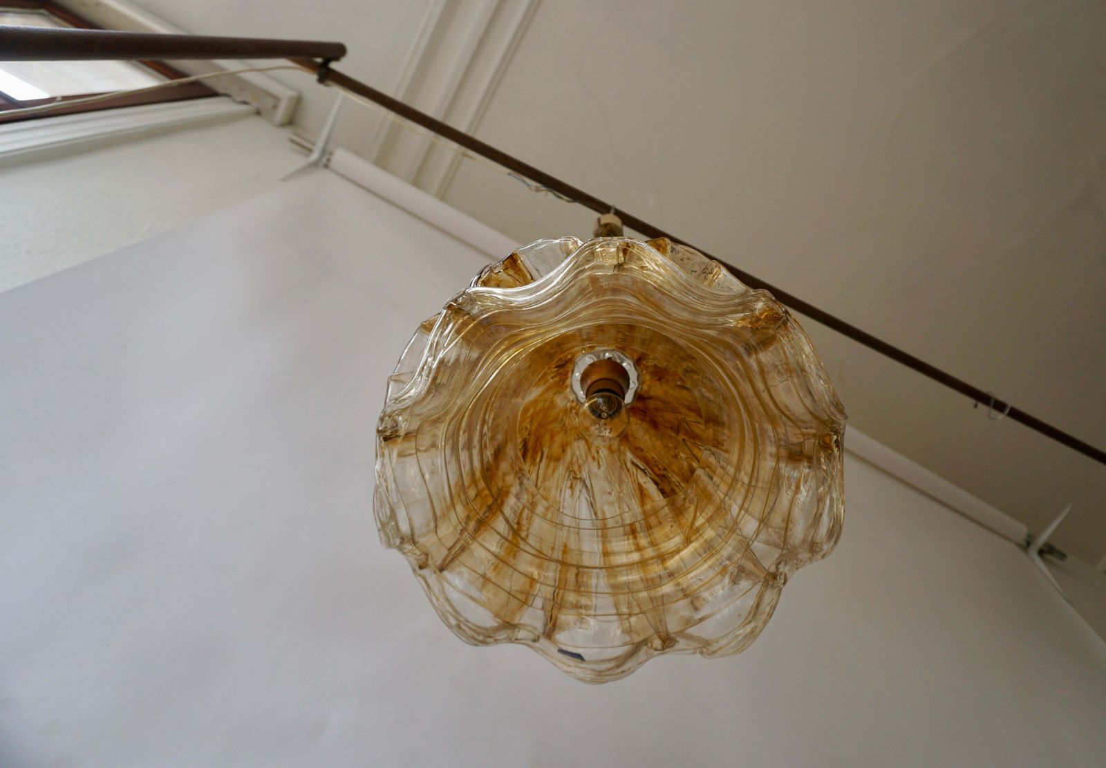 Brown And Transparent Acrylic Pendant Lamp, 1970s photo buy