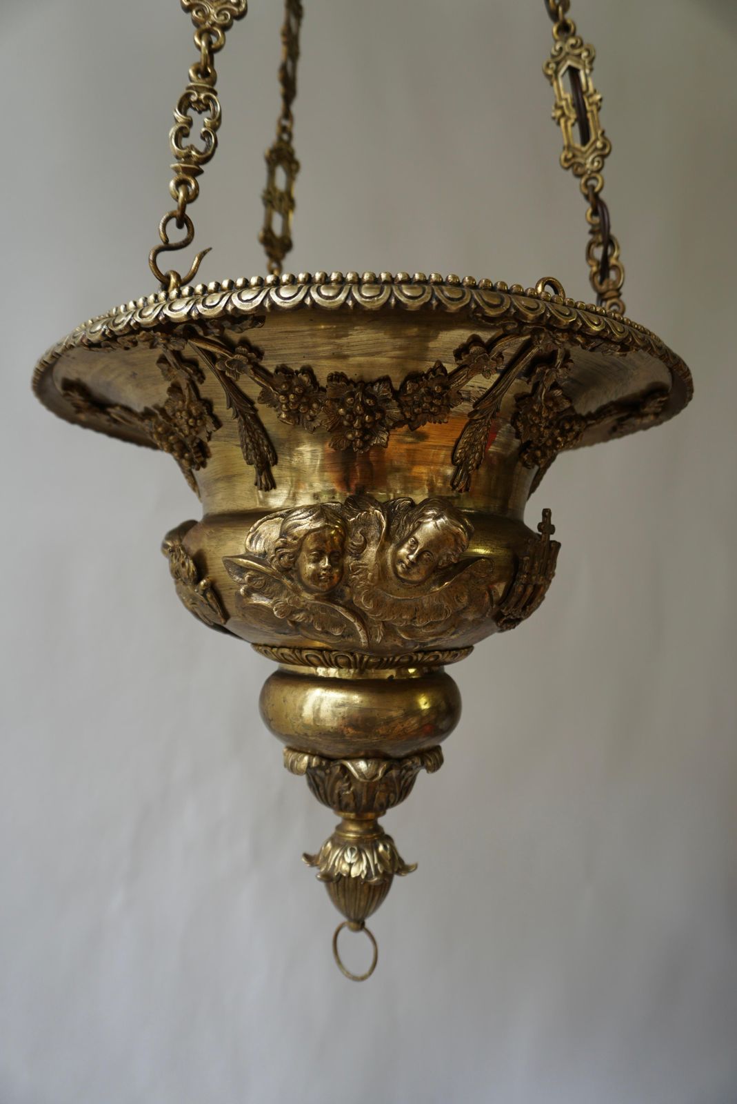 Antique Gothic Revival Chandelier And Church Sanctuary Lamp photo 1529.0
