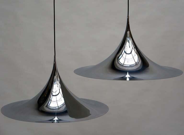 One Of Two Huge Semi Pendal Ceiling Lights By Fog & Mørup photo Lighting