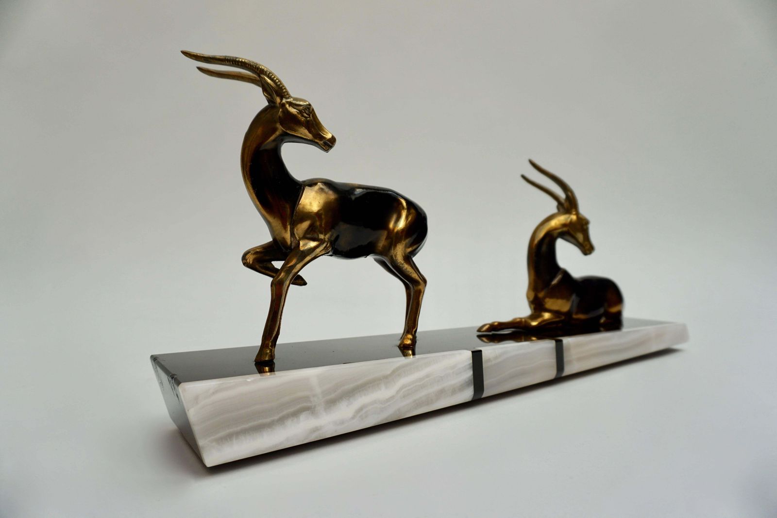 French Art Deco Style Patinated Metal Animal Sculpture photo 1316.0