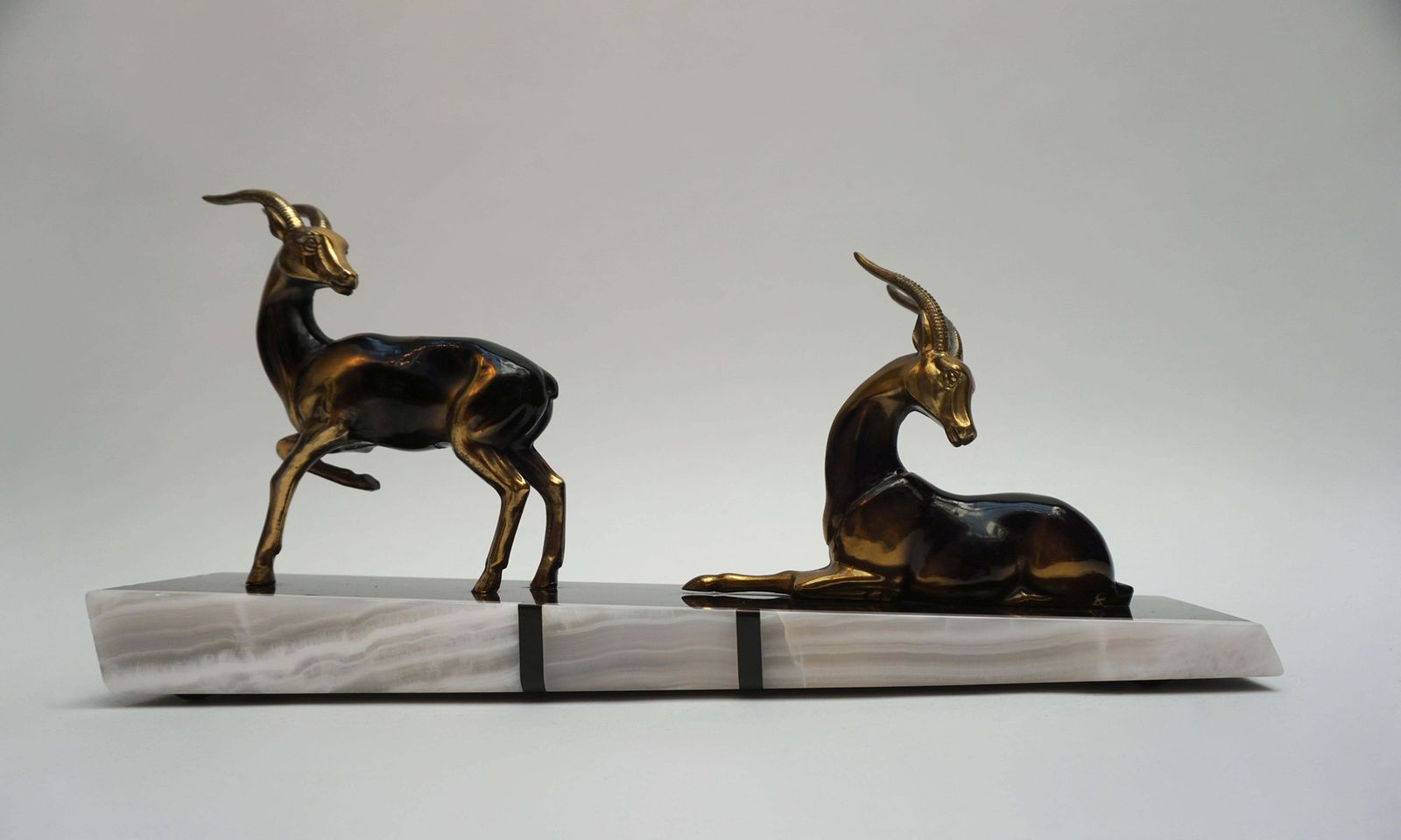 French Art Deco Style Patinated Metal Animal Sculpture photo vinterior