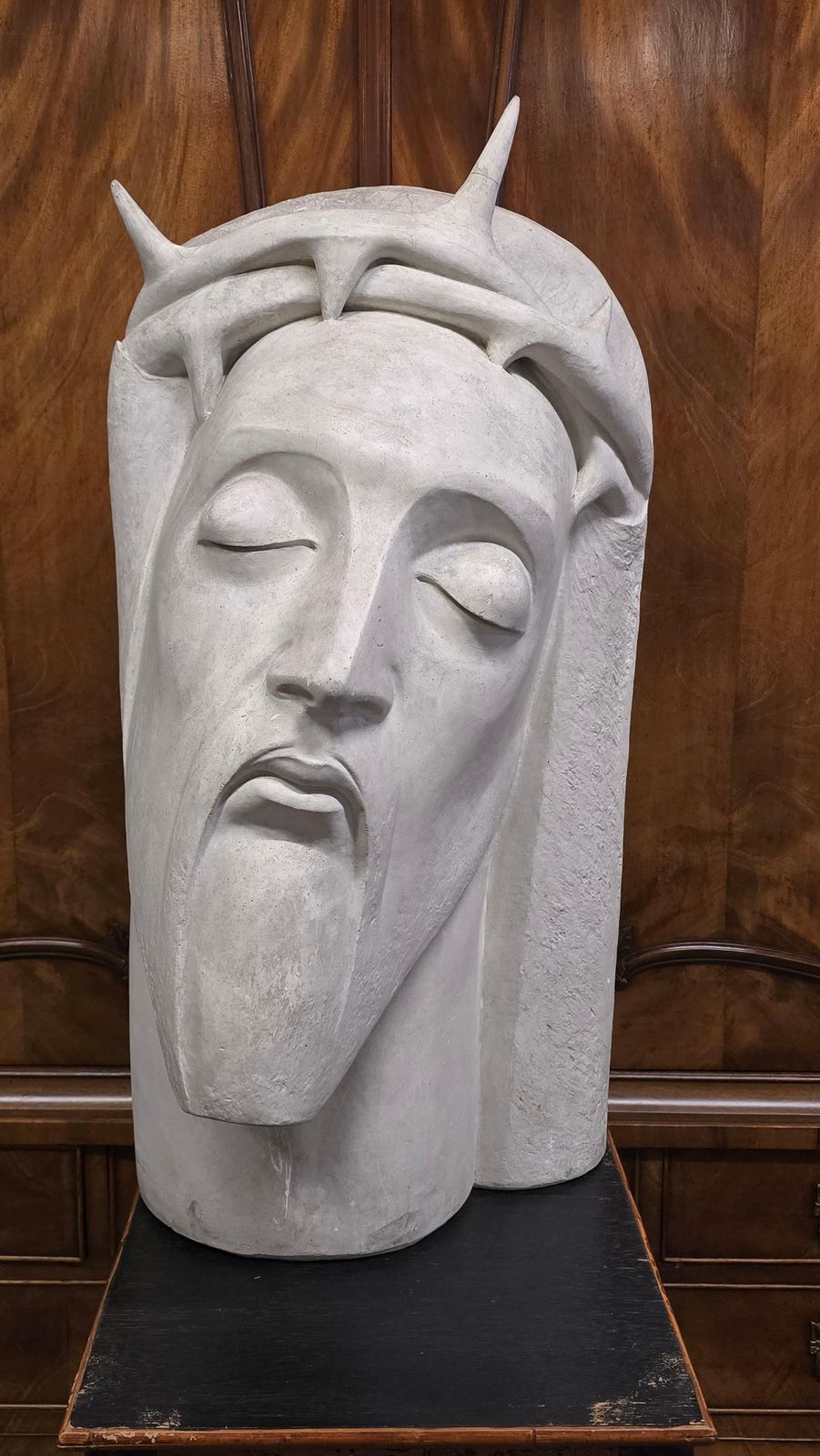 Beautiful Art Deco Plaster Bust Of Christ By A. Gille photo furniture