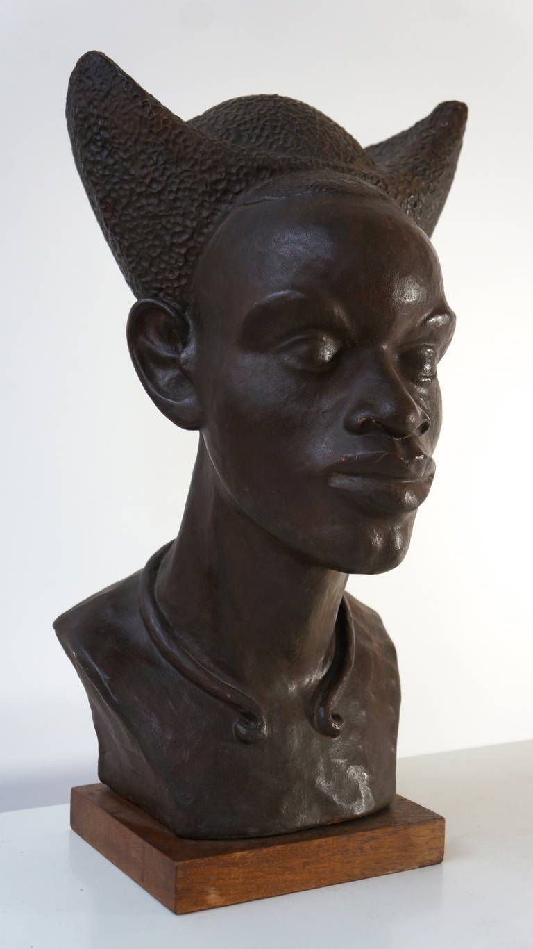Bust Of A Congolese Mangbetu Woman By F.X. Goddard photo Art