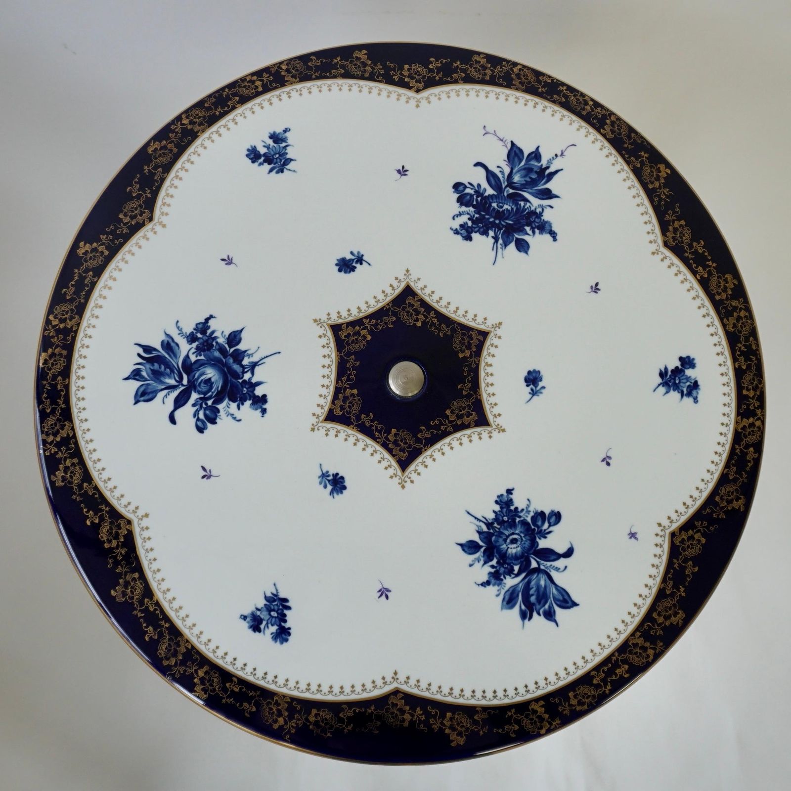 Porcelain Hollywood Regency Style Side End Table, Germany, 20th Century photo Furniture