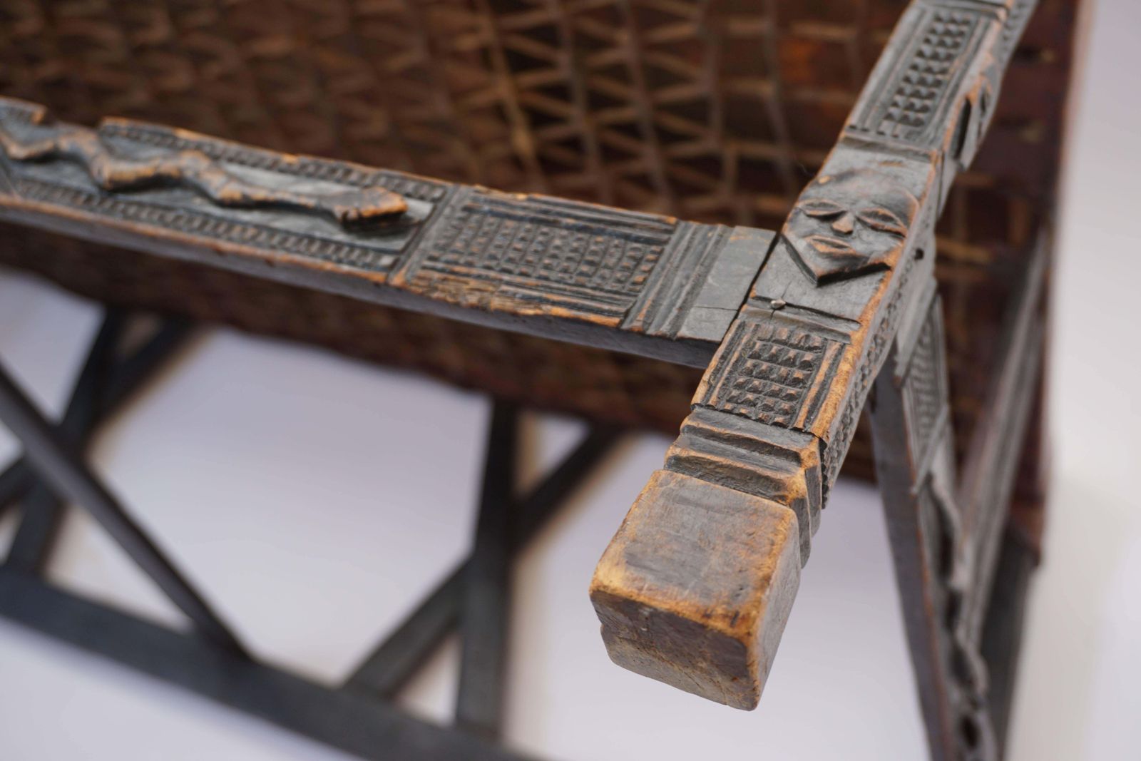 Hardwood Chokwe Bench, Angola, 19th Century photo vintage