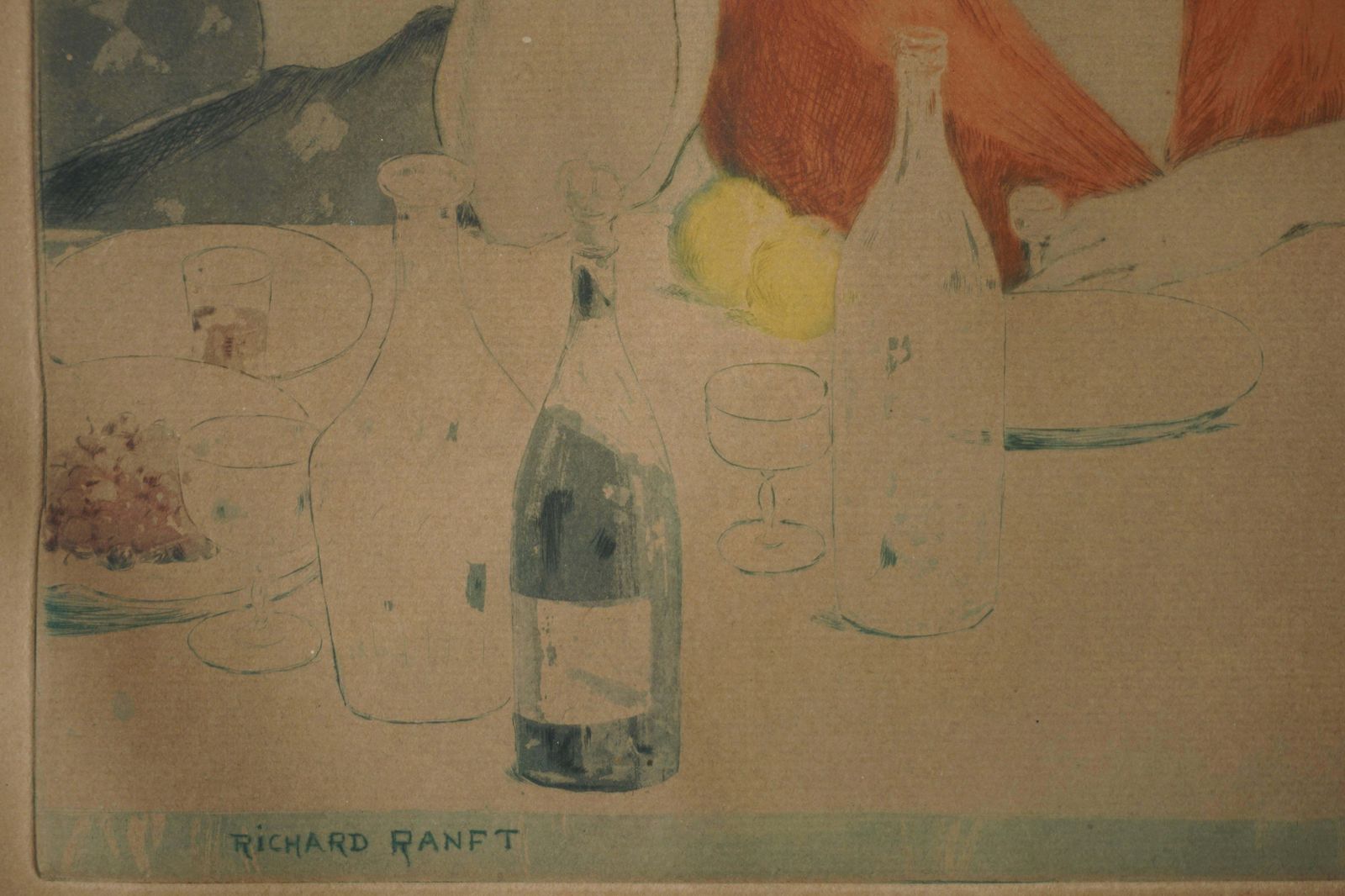 Painting By Richard Ranft, Young Woman And Pierrots Costumes photo for sale