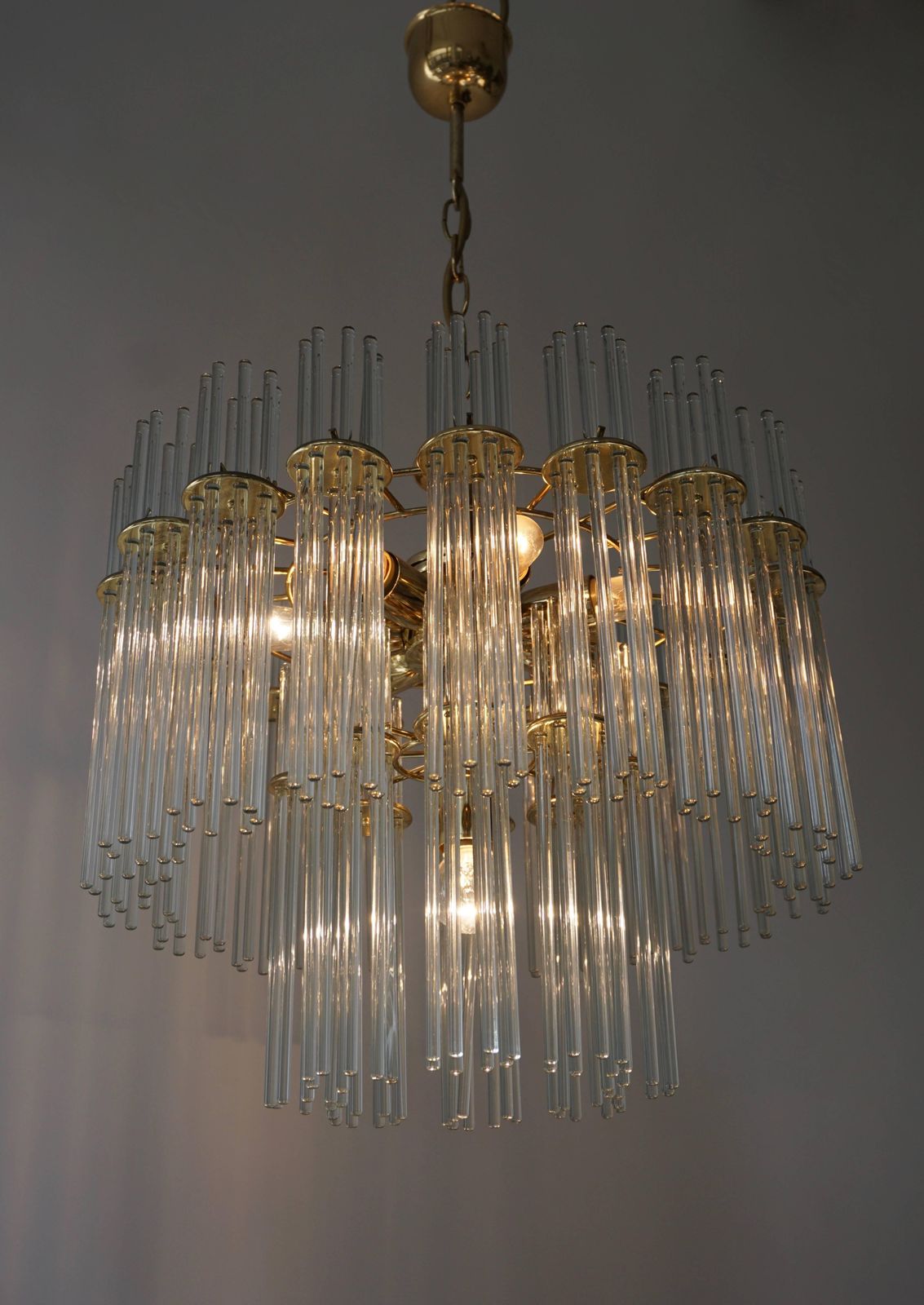 Italian Murano Glass And Brass Chandelier photo furniture
