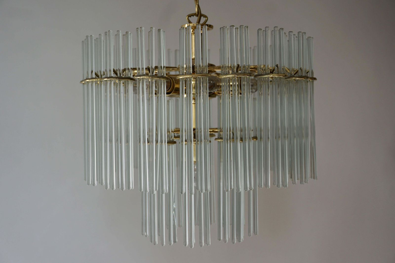 Italian Murano Glass And Brass Chandelier photo buy