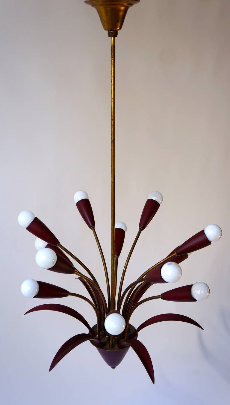 Ceiling Sputnik Lamp In The Manner Of Arteluce, Italy, 1950s photo Lighting