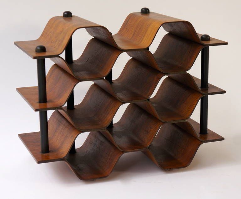 Wine Rack In Rosewood By Torsten Johansson, Sweden, 1960 photo furniture